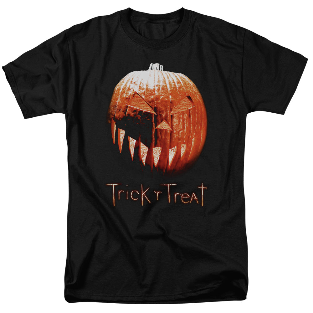 Trick R Treat - Pumpkin - Adult Unisex Short Sleeve T-Shirt - Black