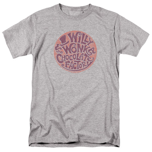 Willy Wonka And The Chocolate Factory Circle Logo Adult Unisex T-Shirt Gray