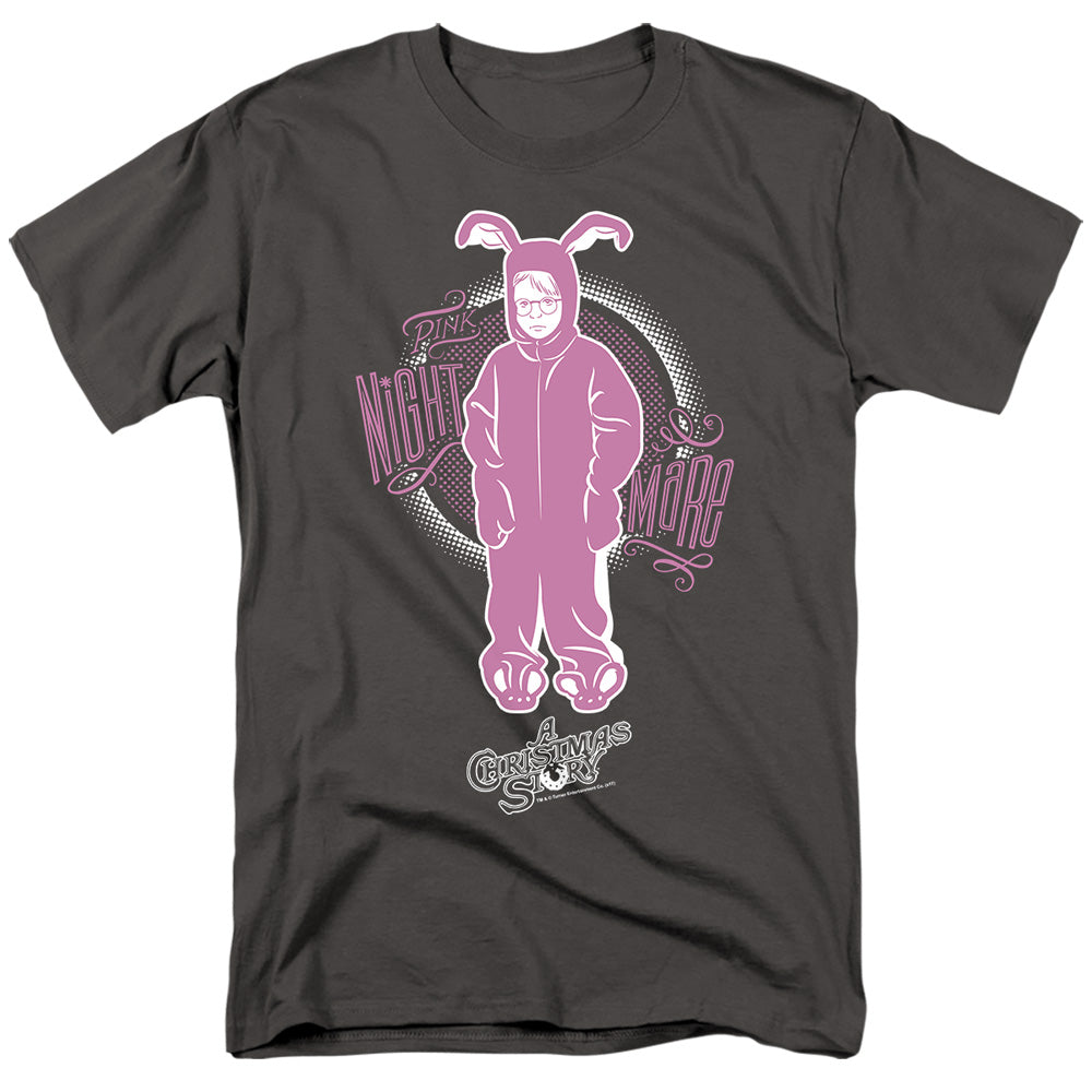 A Christmas Story - Pink Nightmare - Adult Unisex Short Sleeve T-Shirt - Gray