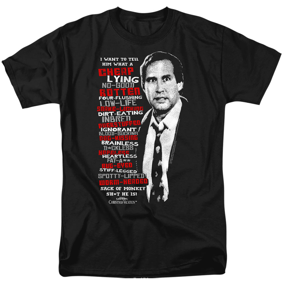 Christmas Vacation - Profanities - Adult Unisex Short Sleeve T-Shirt - Black