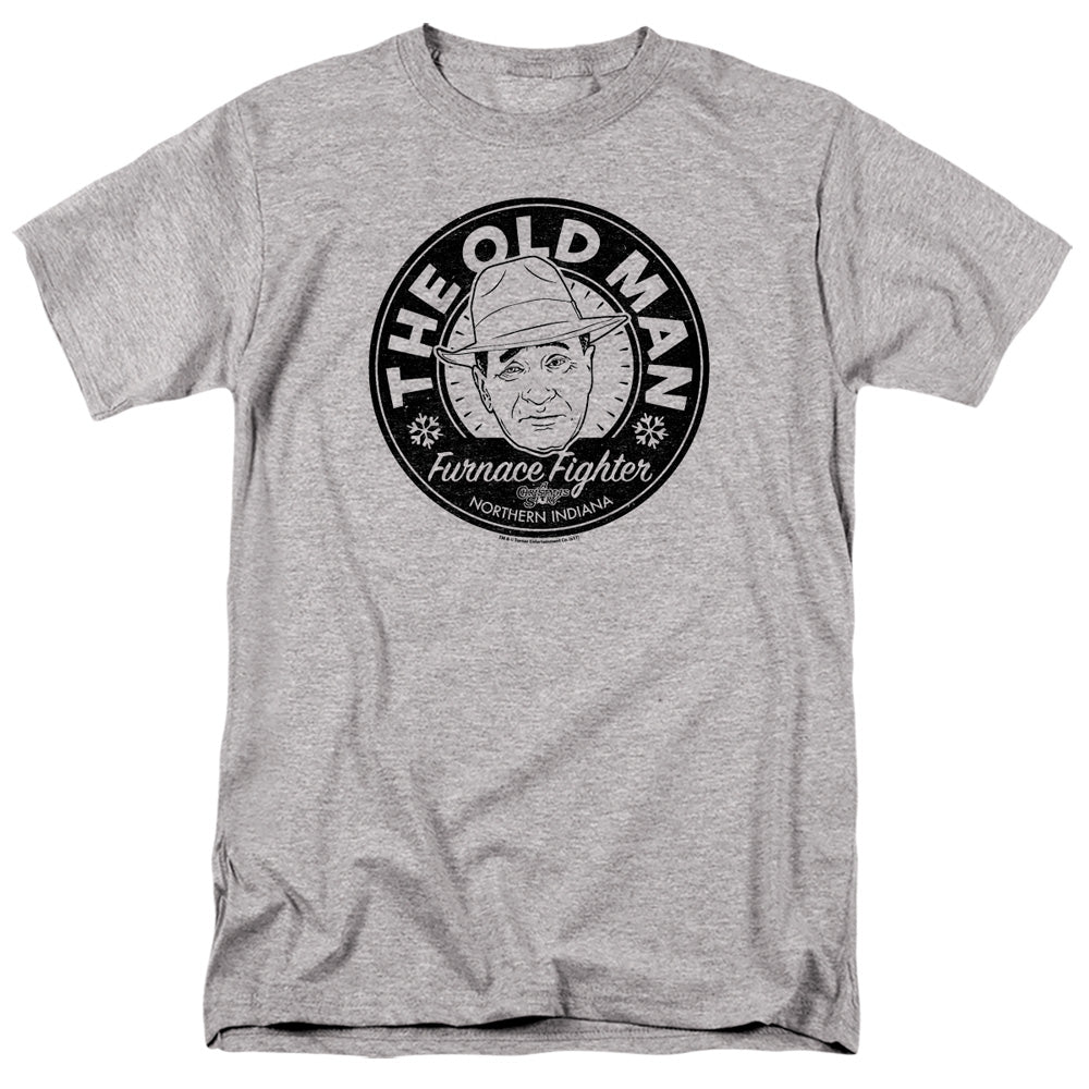 A Christmas Story - The Old Man - Adult Unisex Short Sleeve T-Shirt - Gray