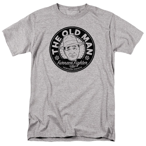 A Christmas Story - The Old Man - Adult Unisex Short Sleeve T-Shirt - Gray