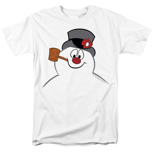 Frosty The Snowman - Frosty Face - Adult Unisex Short Sleeve T-Shirt - White