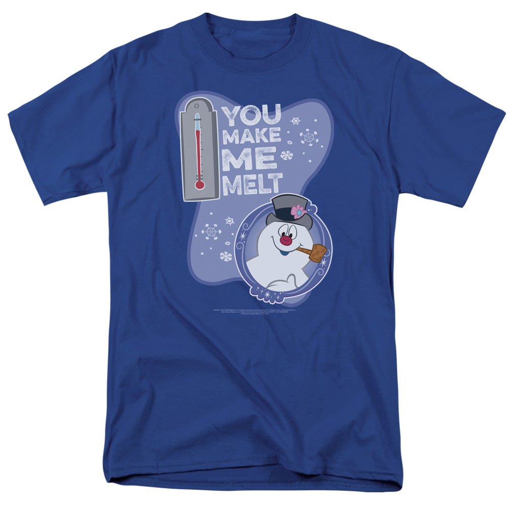Frosty The Snowman - Melt - Adult Unisex Short Sleeve T-Shirt - Blue
