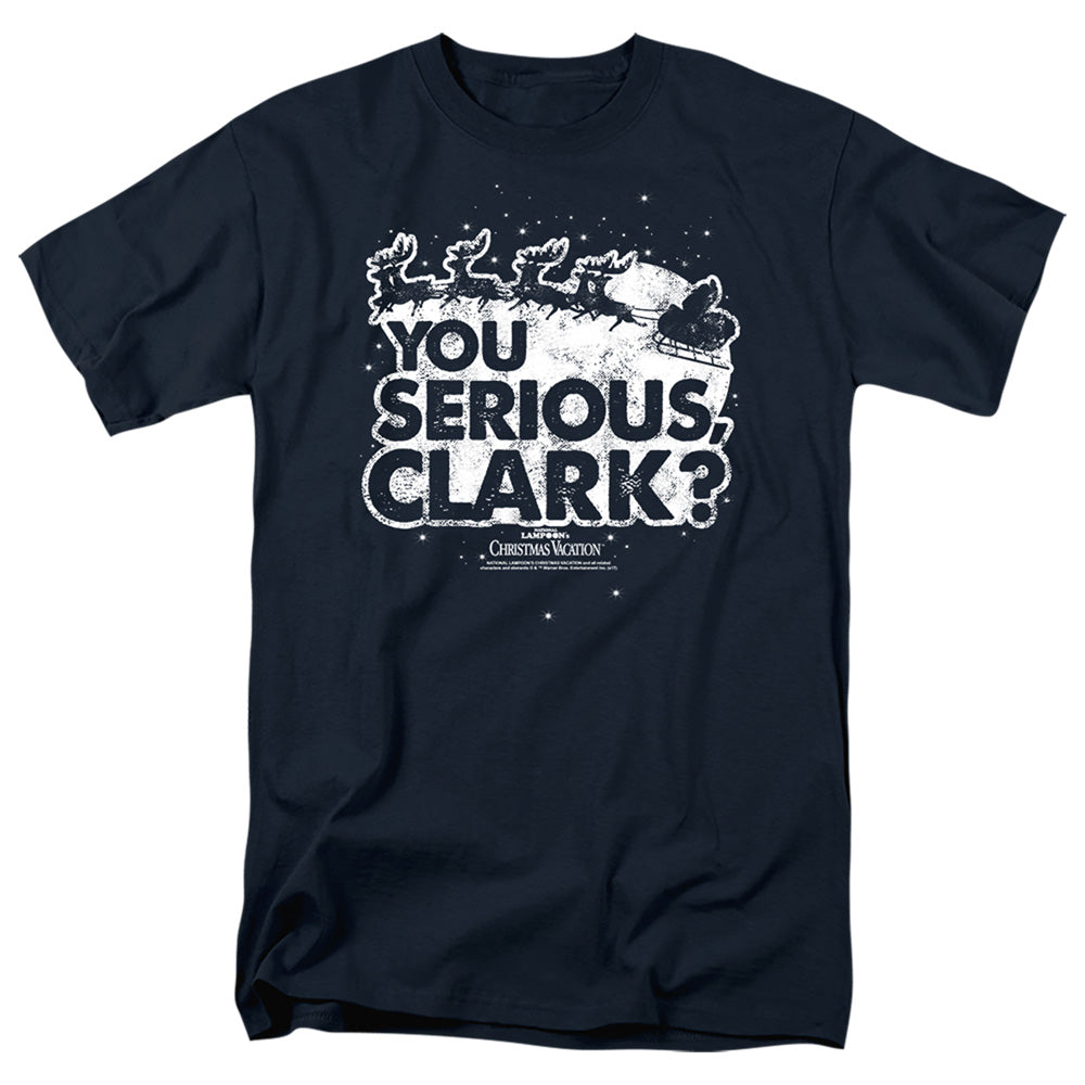 Christmas Vacation - You Serious Clark - Adult Unisex T-Shirt - Blue