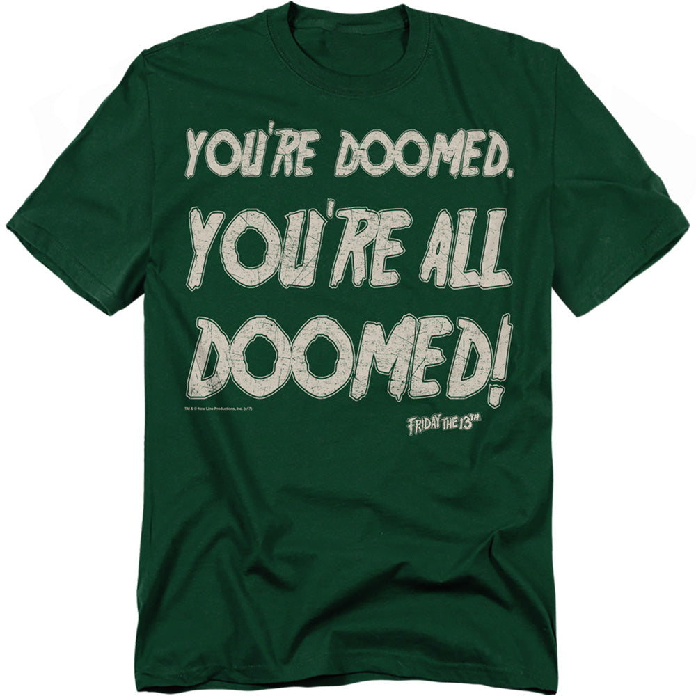 Friday The 13th - Doomed - Adult Unisex Short Sleeve T-Shirt - Black