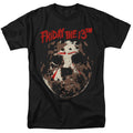 Friday The 13th - Rough Mask - Adult Unisex Short Sleeve T-Shirt - Black