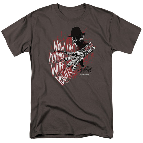 Nightmare On Elm Street - Playing With Power - Adult Unisex T-Shirt - Gray