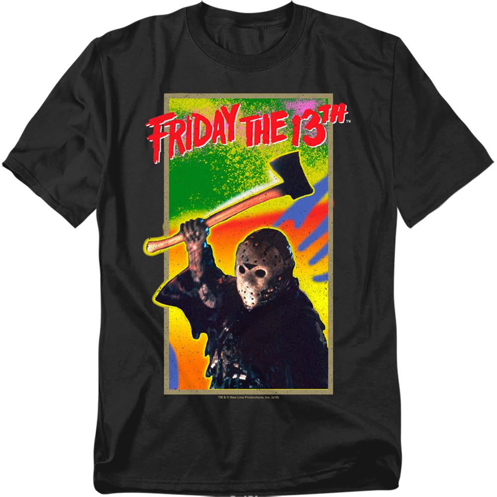 Friday The 13th - Retro Game - Adult Unisex Short Sleeve T-Shirt - Black