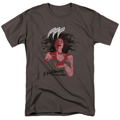 Nightmare On Elm Street Illustrated European Poster Adult Unisex T-Shirt Gray