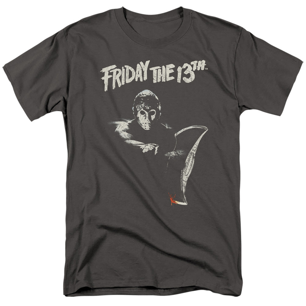 Friday The 13th - Ax - Adult Unisex Short Sleeve T-Shirt - Gray