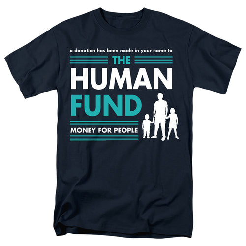 Seinfeld - The Human Fund - Adult Unisex Short Sleeve T-Shirt - Blue