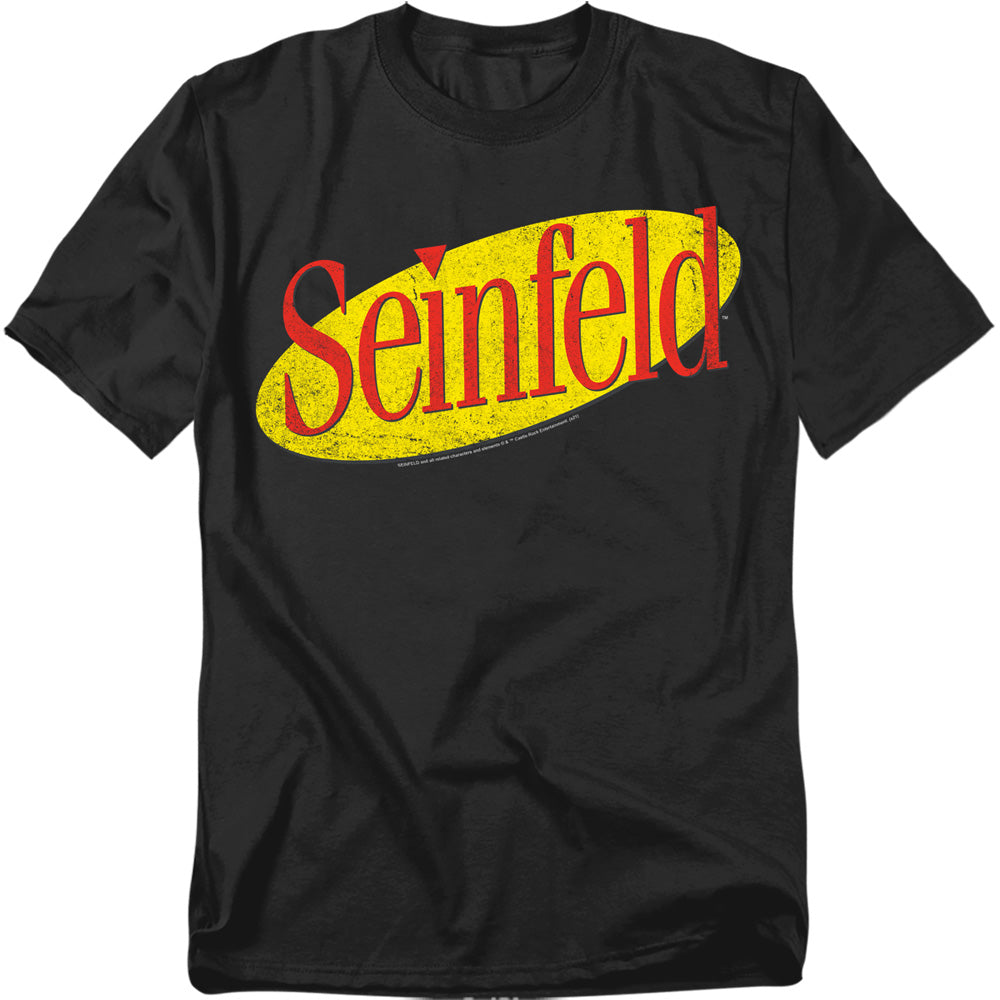 Seinfeld - Seinfeld Logo - Adult Unisex Short Sleeve T-Shirt - Black