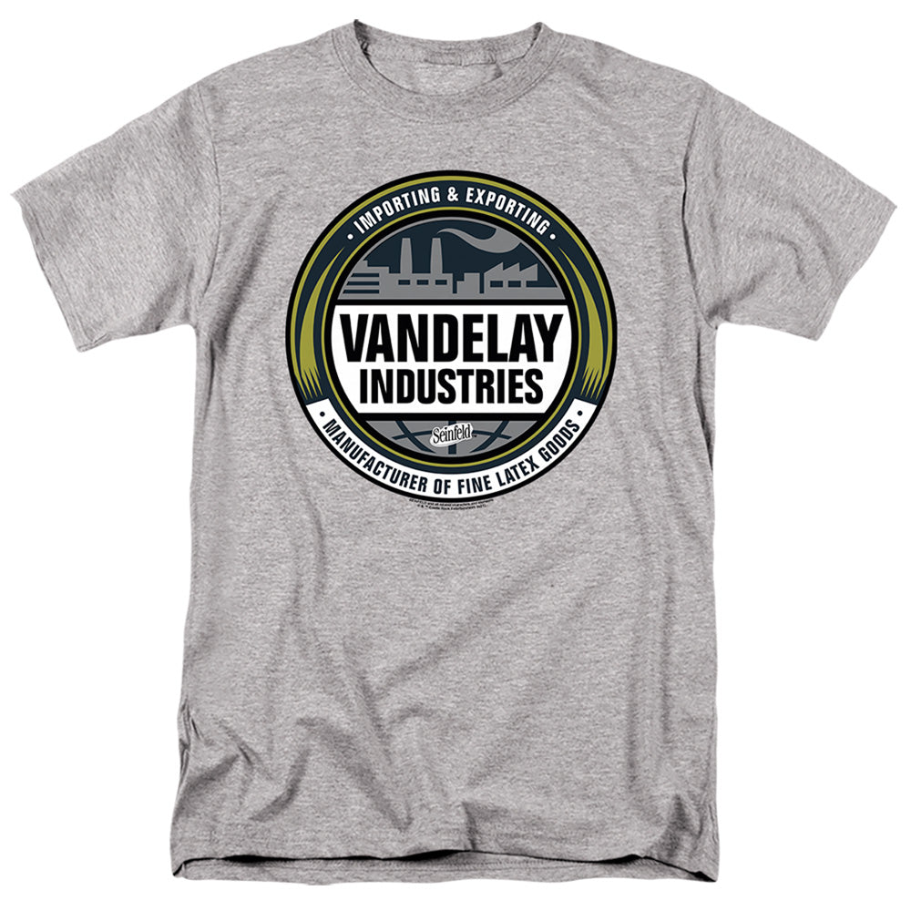 Seinfeld - Vendelay Logo - Adult Unisex Short Sleeve T-Shirt - Gray