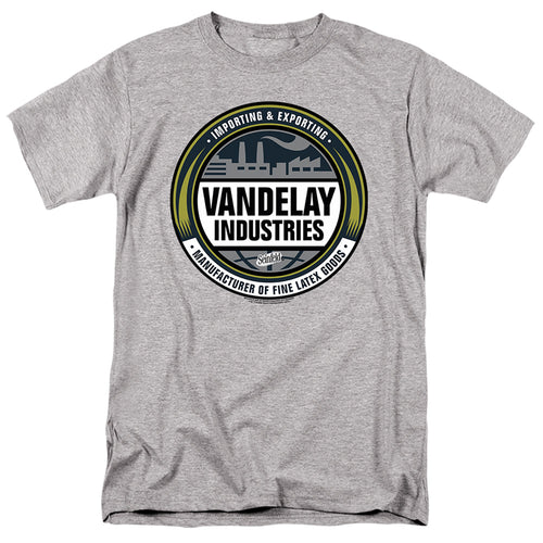 Seinfeld - Vendelay Logo - Adult Unisex Short Sleeve T-Shirt - Gray