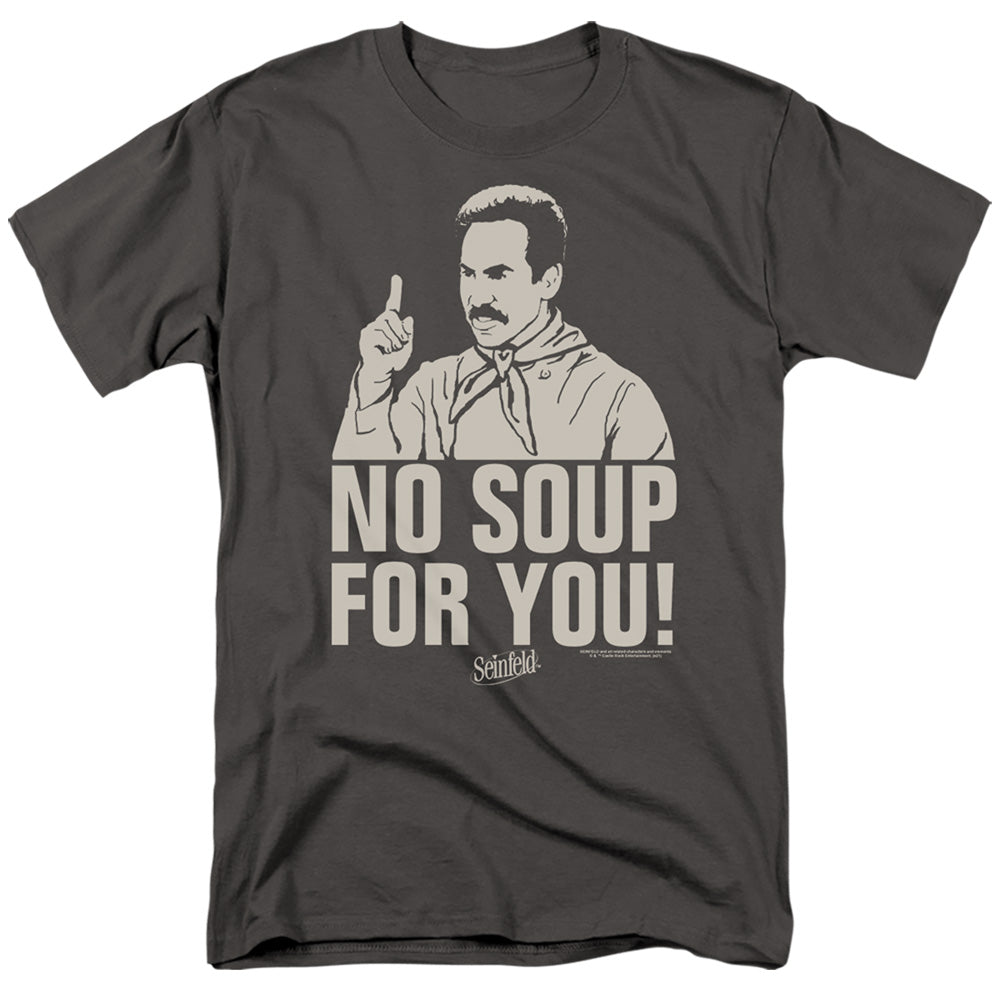 Seinfeld - No Soup - Adult Unisex Short Sleeve T-Shirt - Gray