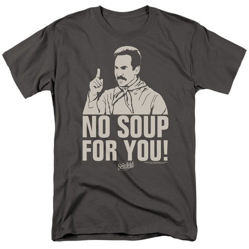 Seinfeld - No Soup - Adult Unisex Short Sleeve T-Shirt - Gray