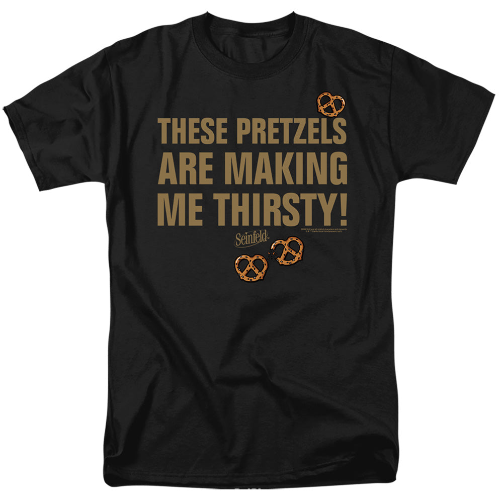 Seinfeld - Pretzels Thirsty - Adult Unisex Short Sleeve T-Shirt - Black