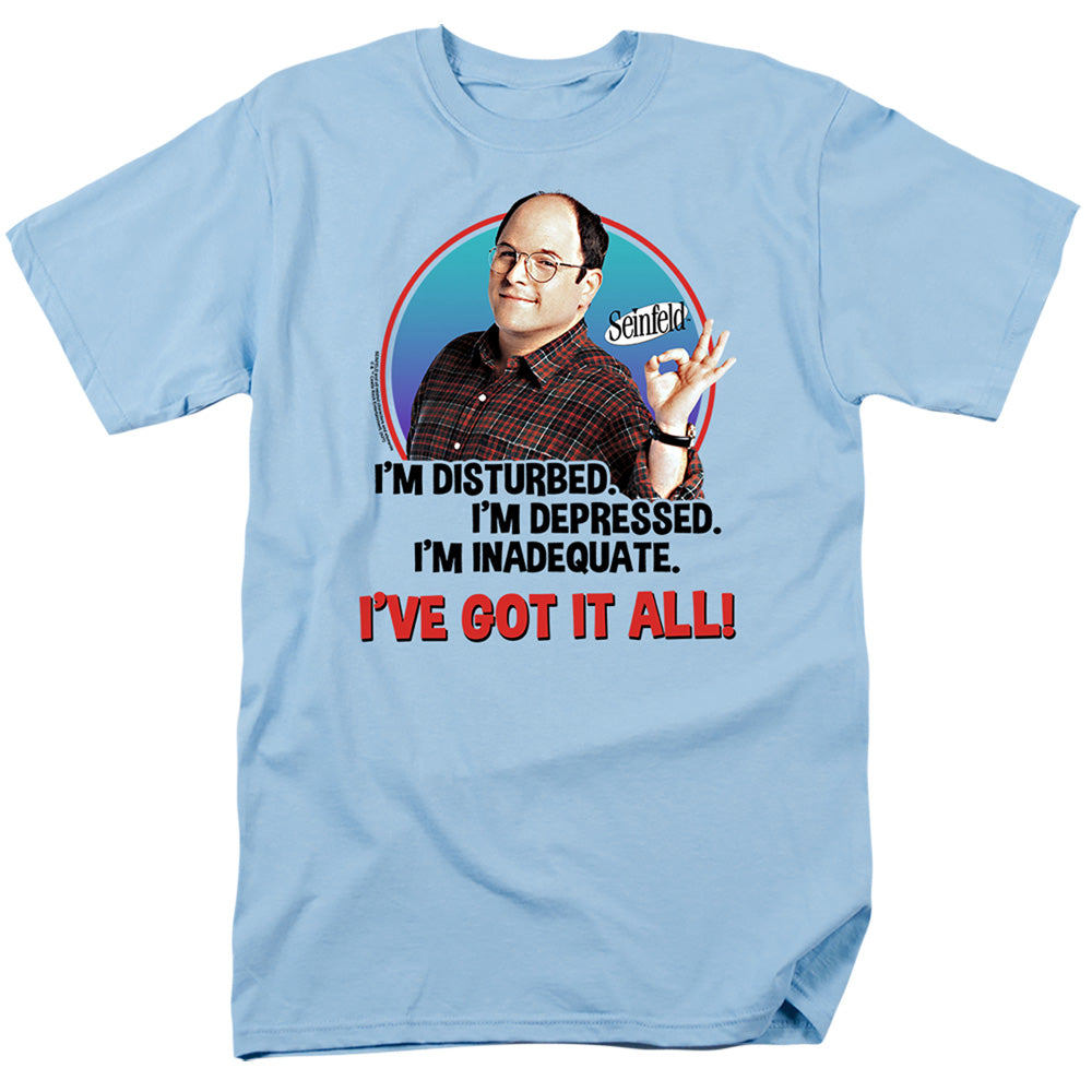 Seinfeld - George All - Adult Unisex Short Sleeve T-Shirt - Blue