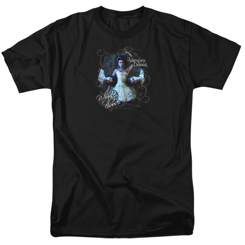 The Vampire Diaries - Why Choose - Adult Unisex Short Sleeve T-Shirt - Black