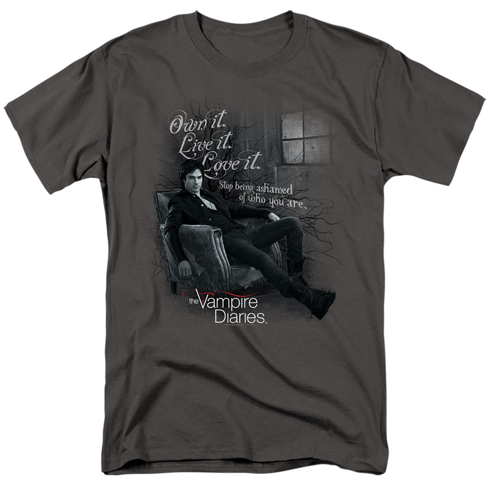 The Vampire Diaries - Be Yourself - Adult Unisex Short Sleeve T-Shirt - Gray
