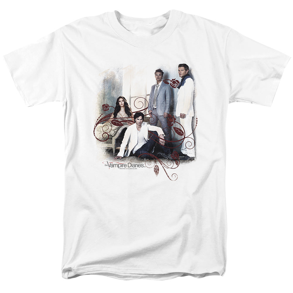 The Vampire Diaries - 3 + 1 - Adult Unisex Short Sleeve T-Shirt - White