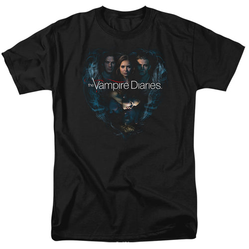 The Vampire Diaries - Hearts Desire - Adult Unisex Short Sleeve T-Shirt - Black