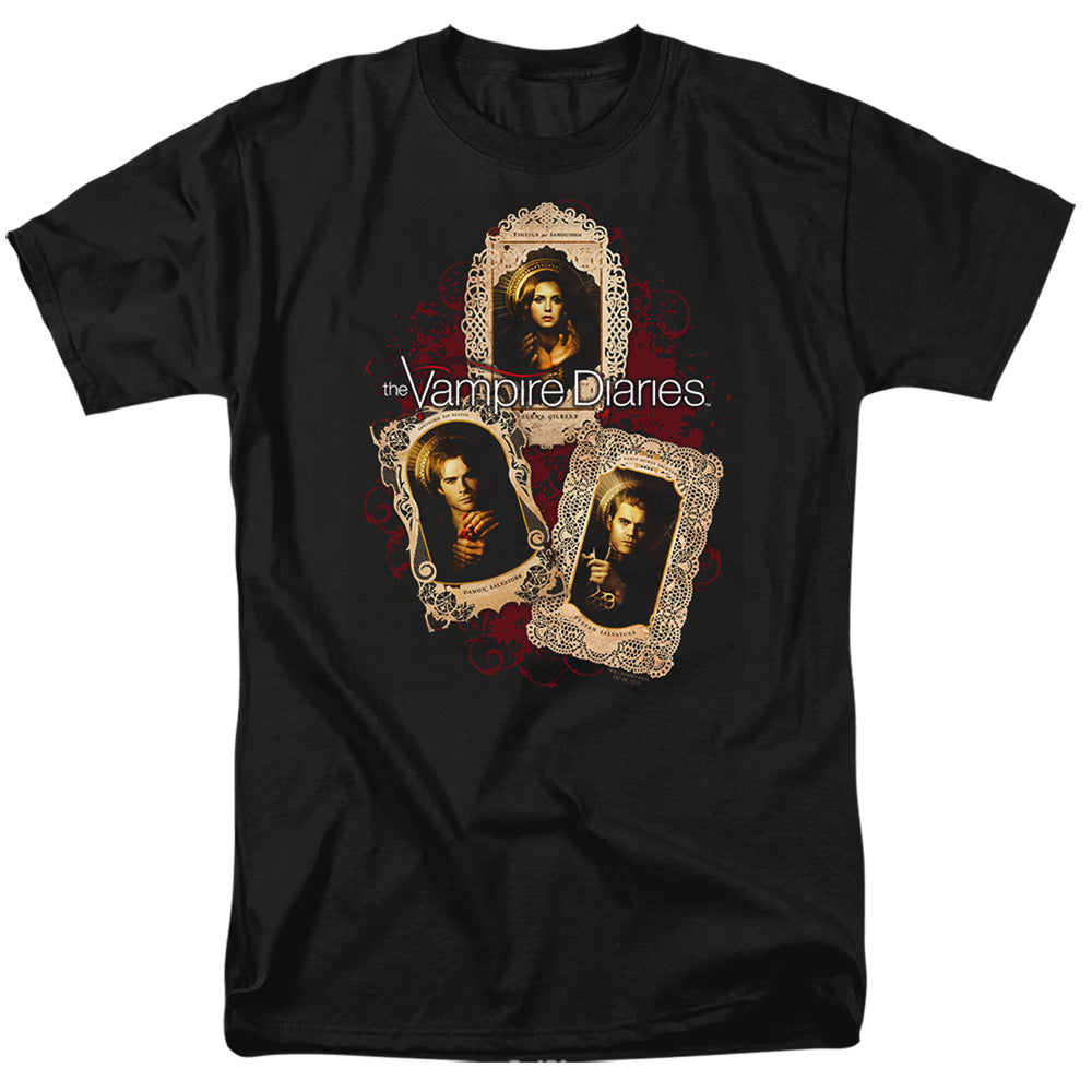 The Vampire Diaries - Holy Cards - Adult Unisex Short Sleeve T-Shirt - Black