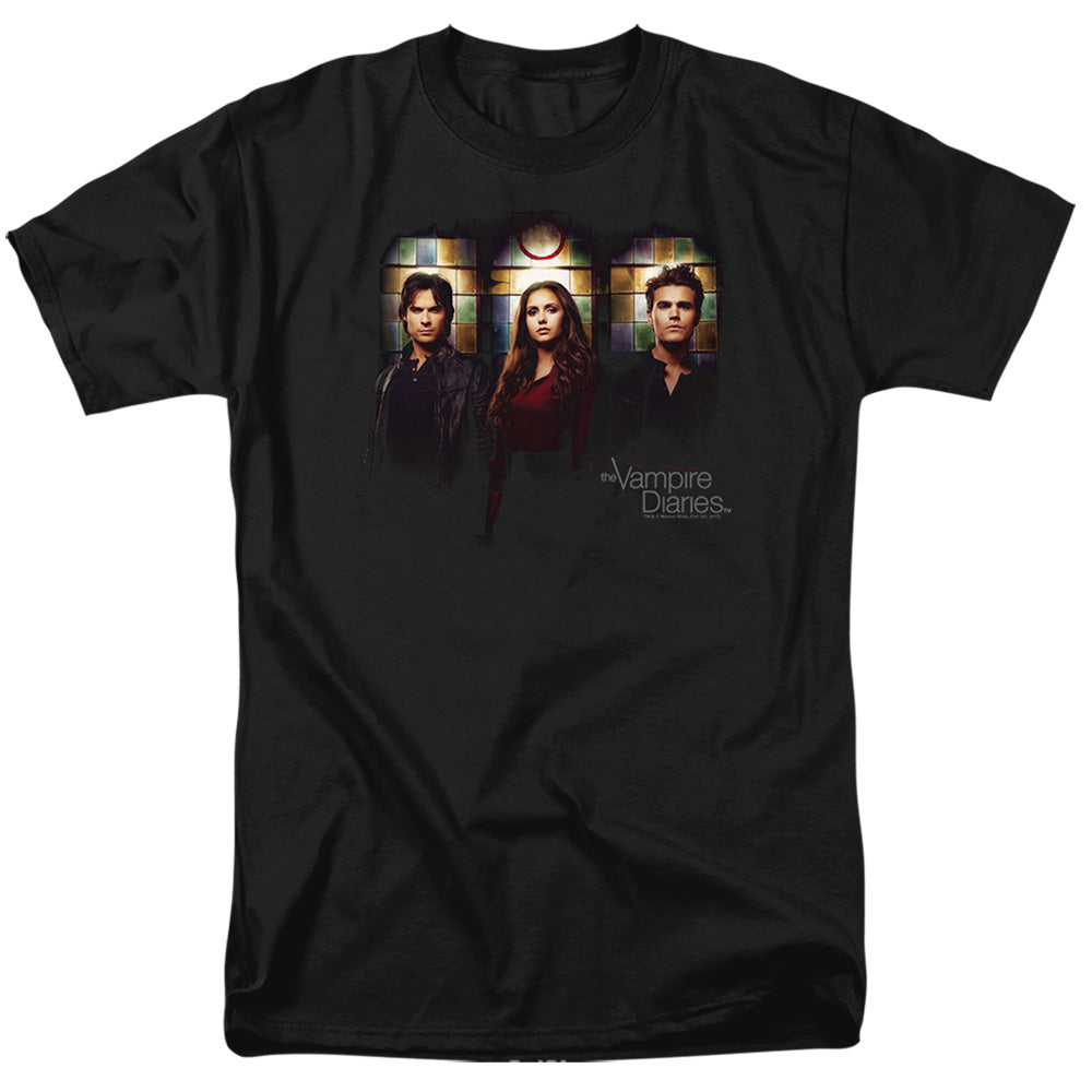 The Vampire Diaries - Stained Windows - Adult Unisex T-Shirt - Black