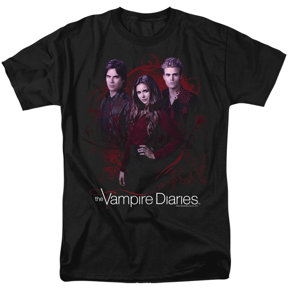The Vampire Diaries - Company Of Three - Adult Unisex T-Shirt - Black