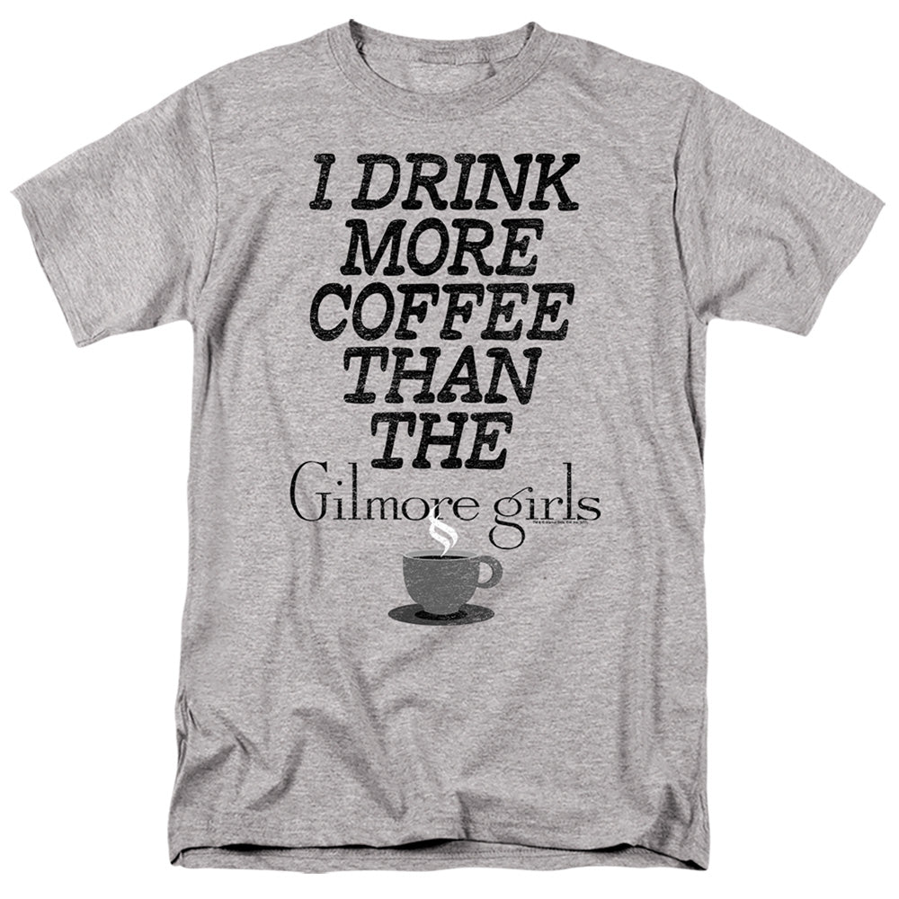 Gilmore Girls - More Coffee - Adult Unisex Short Sleeve T-Shirt - Gray