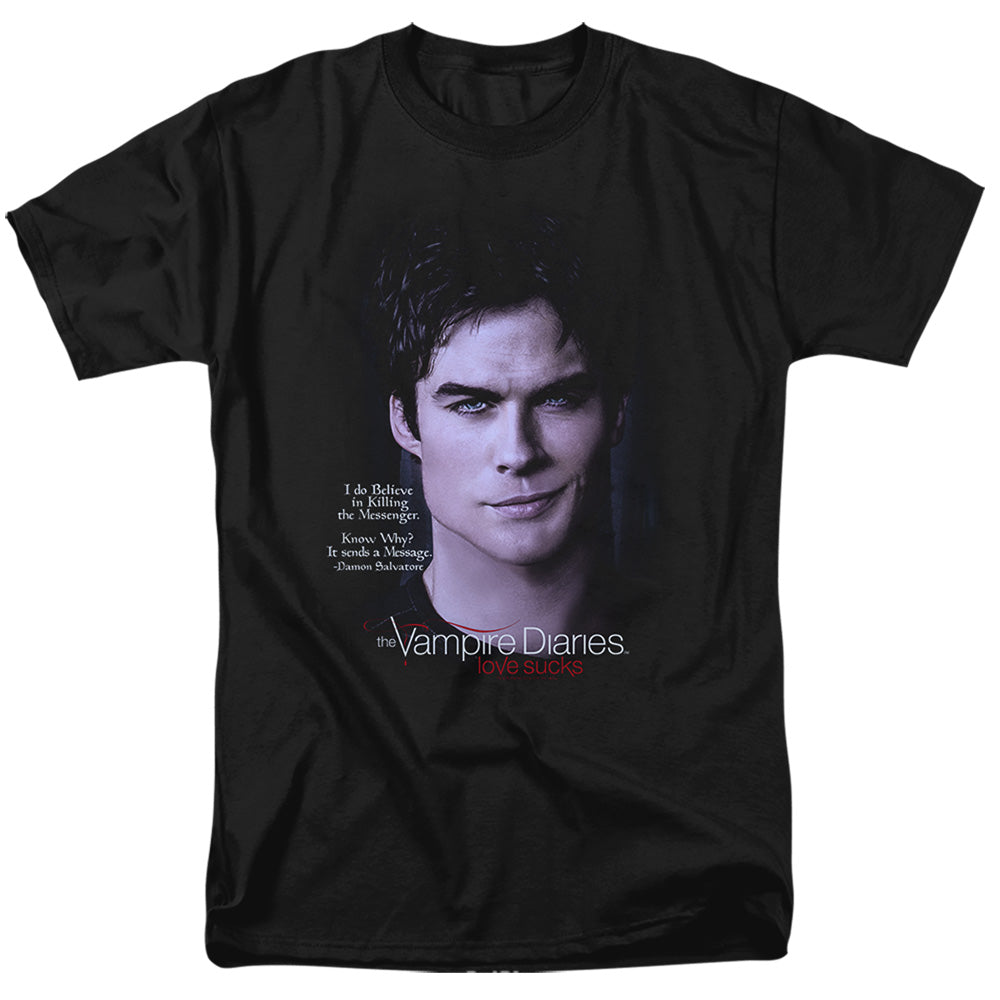 The Vampire Diaries - Messanger - Adult Unisex Short Sleeve T-Shirt - Black