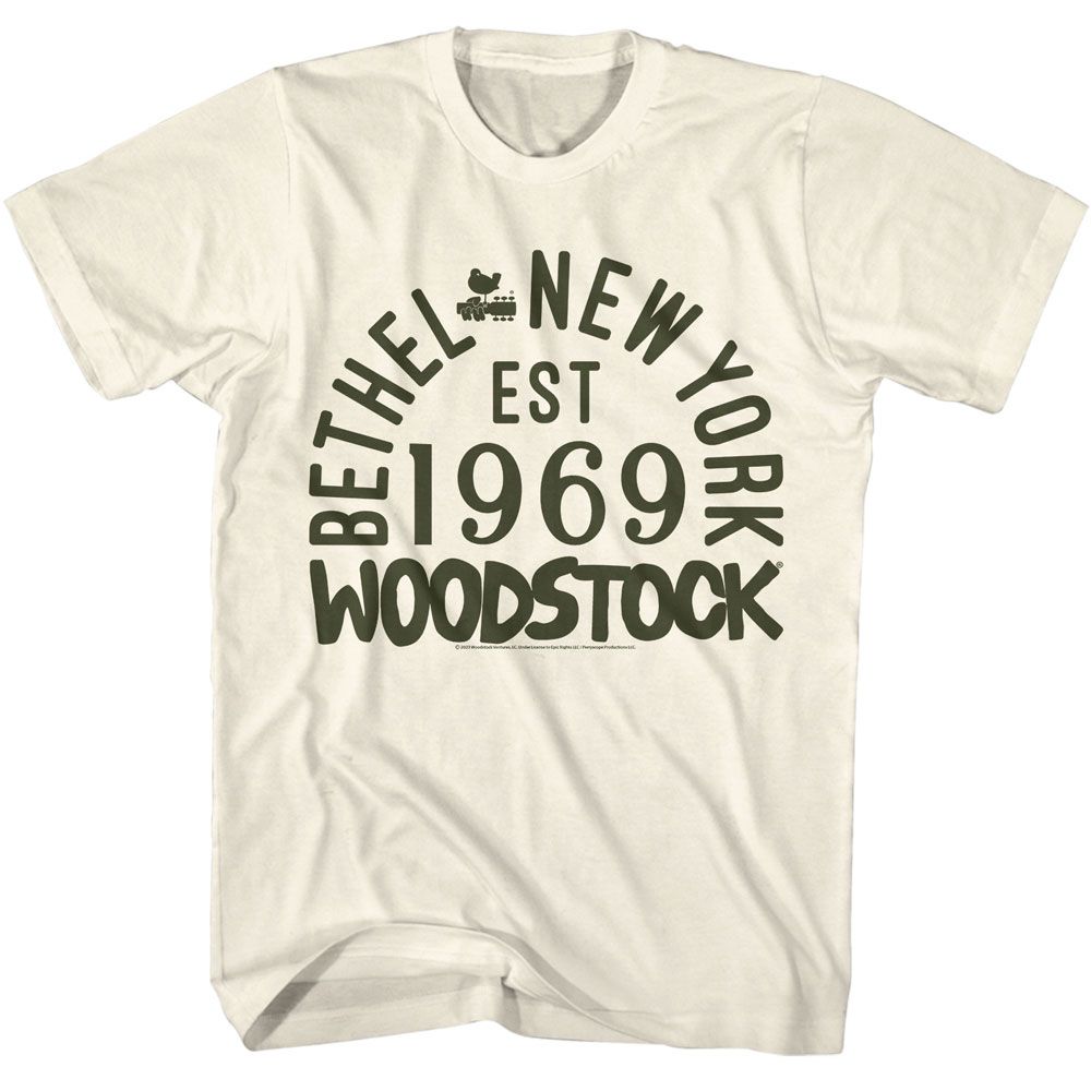 Woodstock - Word Stock - American Classics - Solid Off-White Adult Short Sleeve T-Shirt