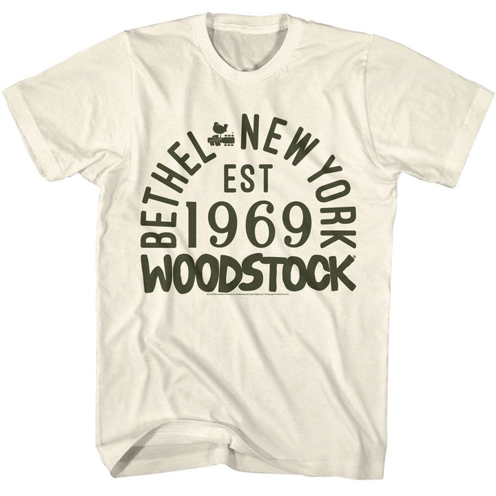 Woodstock - Word Stock - American Classics - Solid Off-White Adult Short Sleeve T-Shirt