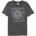 Woodstock Sun And Moon Phases Officially Licensed Adult Short Sleeve Washed Black T-Shirt