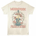 Woodstock - Sun Flowers Guitar - Adult Unisex Short Sleeve T-Shirt - Natural
