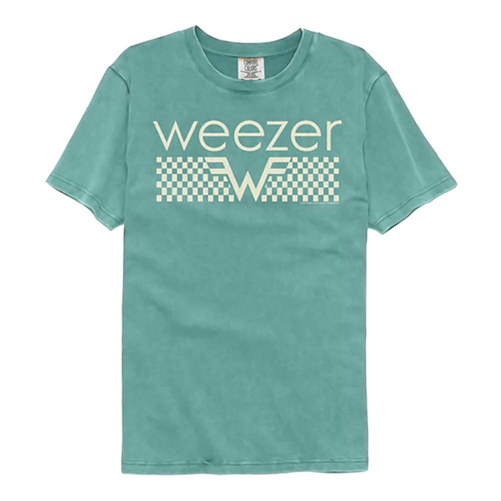 Weezer Offwhite Checkers Officially Licensed Adult Short Sleeve Comfort Color T-Shirt