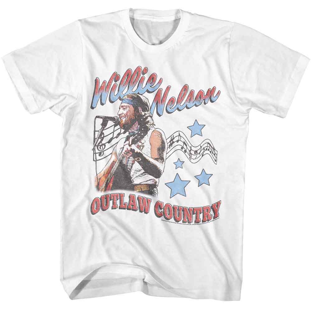 Willie Nelson - Outlaw Country Americana - American Classics Adult Short Sleeve T-Shirt