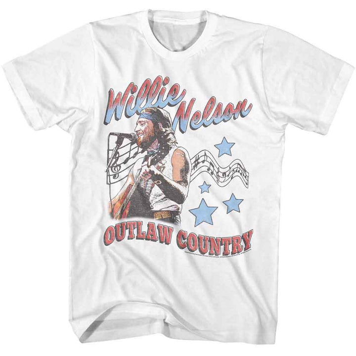 Willie Nelson - Outlaw Country Americana - American Classics Adult Short Sleeve T-Shirt