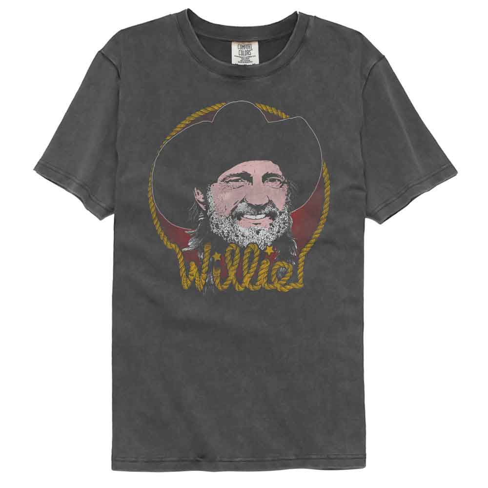 Willie Nelson - Rope Border - American Classics Adult Short Sleeve Comfort Color T-Shirt