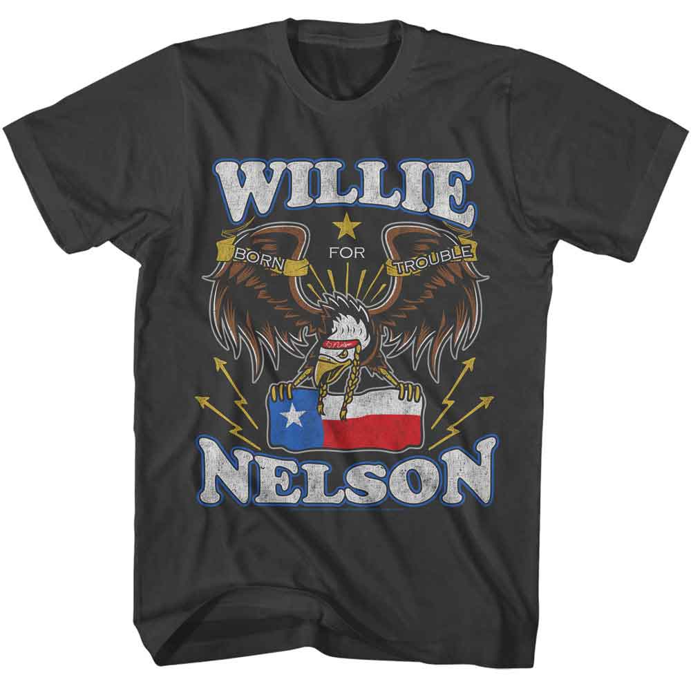 Willie Nelson - Born For Trouble Eagle - American Classics Adult Short Sleeve T-Shirt