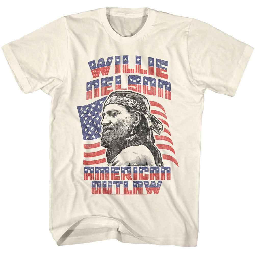 Willie Nelson - Americana Outlaw - American Classics Adult Short Sleeve T-Shirt