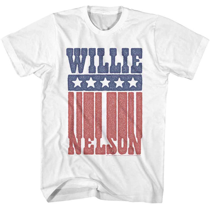 Willie Nelson - Flag Name - American Classics Adult Short Sleeve T-Shirt