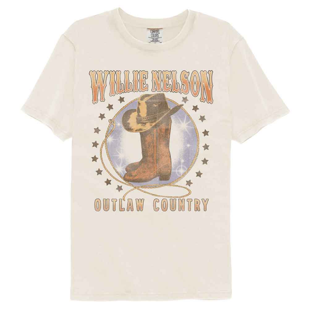 Willie Nelson - Boots And Hat - American Classics Adult Short Sleeve Comfort Color T-Shirt