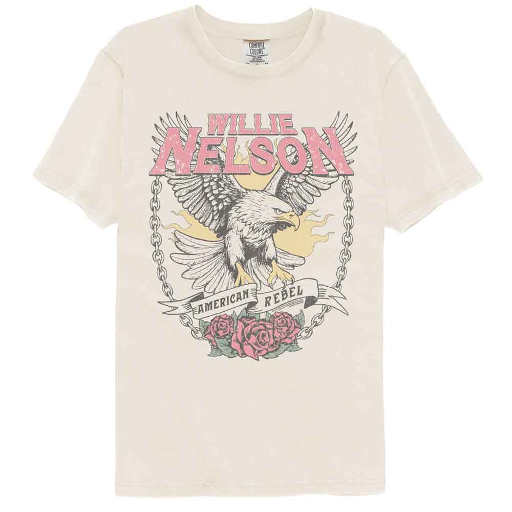 Willie Nelson - Eagle American Rebel - American Classics Adult Short Sleeve Comfort Color T-Shirt