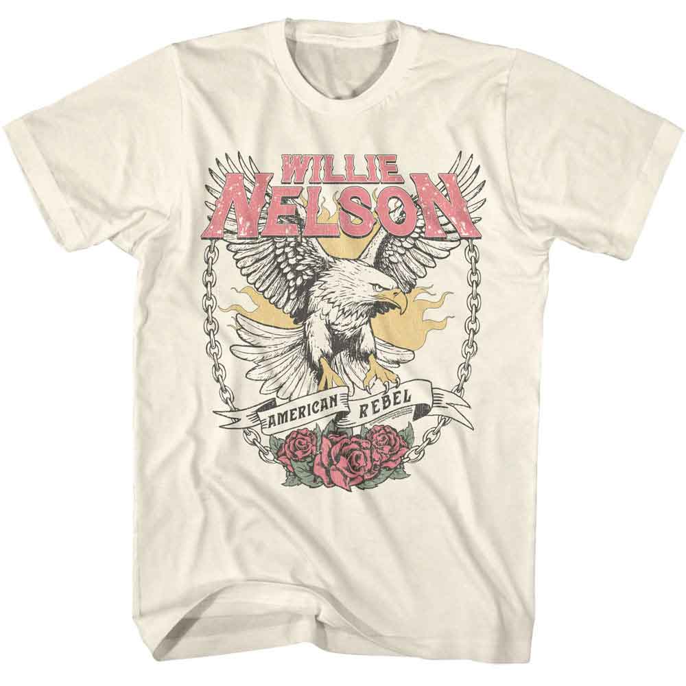 Willie Nelson - Eagle American Rebel - American Classics Adult Short Sleeve T-Shirt