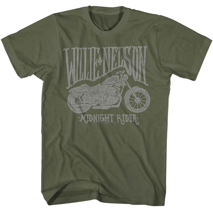 Willie Nelson - Midnight Rider - American Classics Adult Short Sleeve T-Shirt