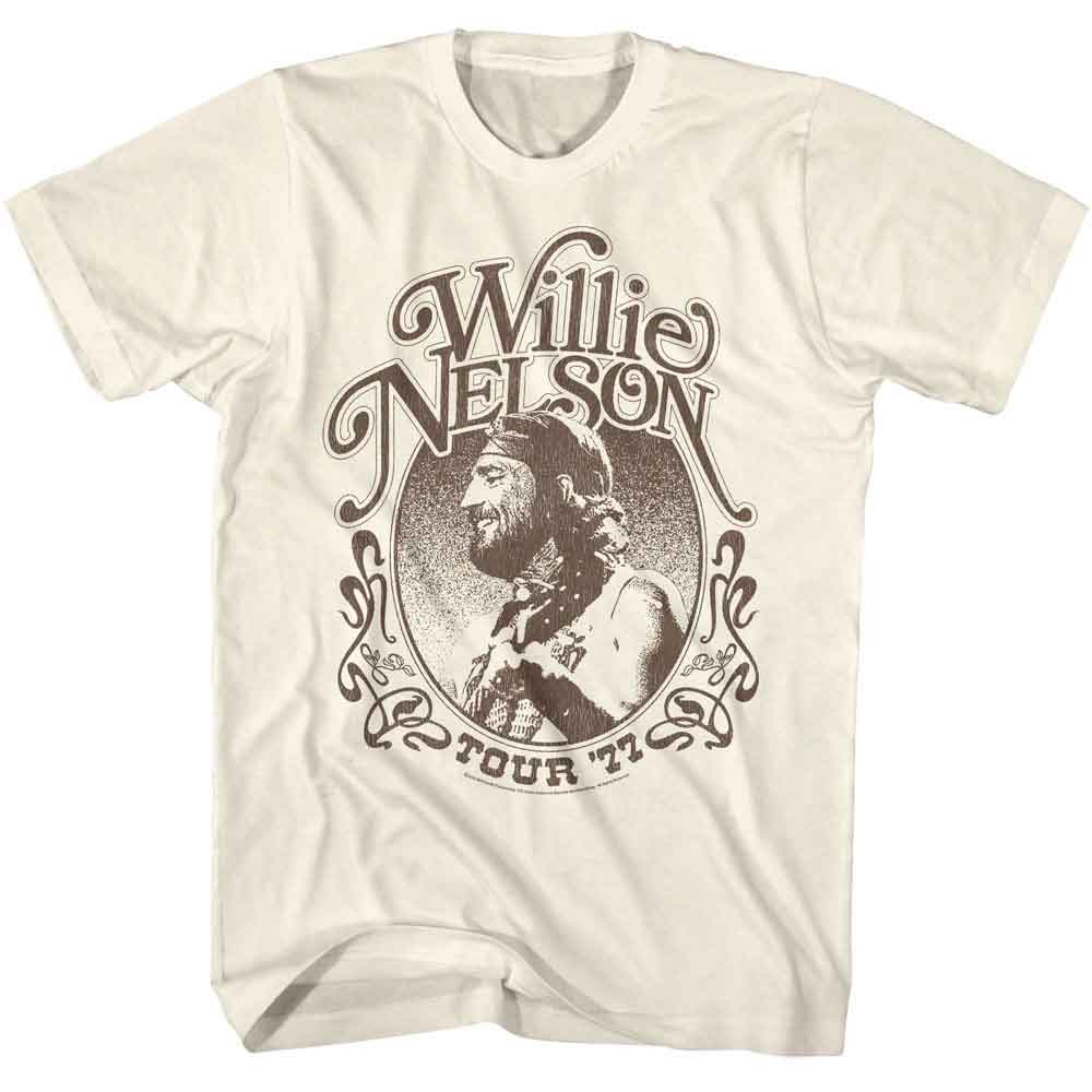 Willie Nelson - Tour 1977 - American Classics - Solid Off-White Adult Short Sleeve T-Shirt