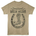 Willie Nelson - Outlaw Horseshoe - Officially Licensed - Brown Heather Front Print Adult Short Sleeve T-Shirt