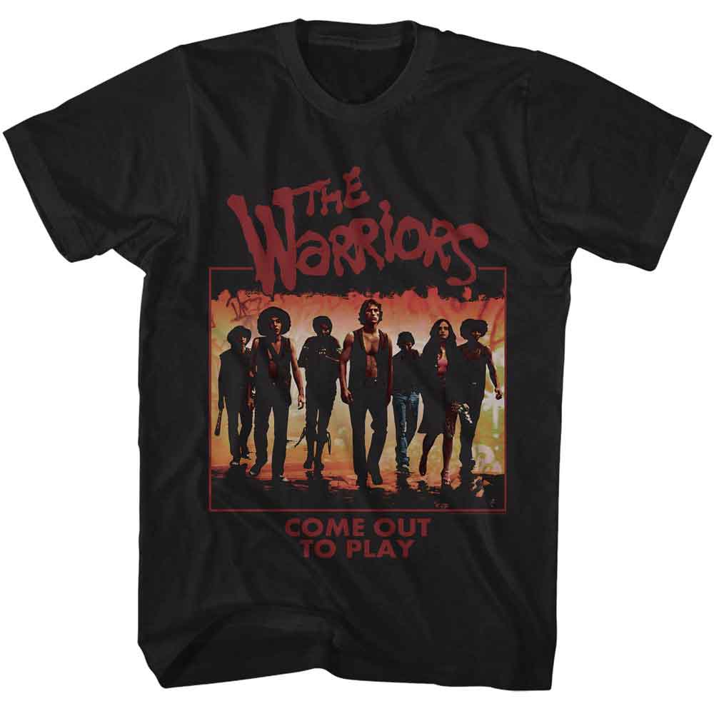 The Warriors - Come Out To Play - American Classics - Black Solid Adult Short Sleeve T-Shirt